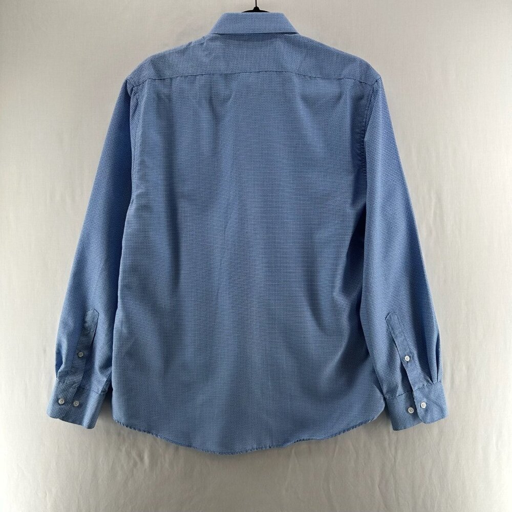 Nicole Miller Dress Shirt Mens Size M Corporate Long Sleeve Button Up Blue - Picture 2 of 11